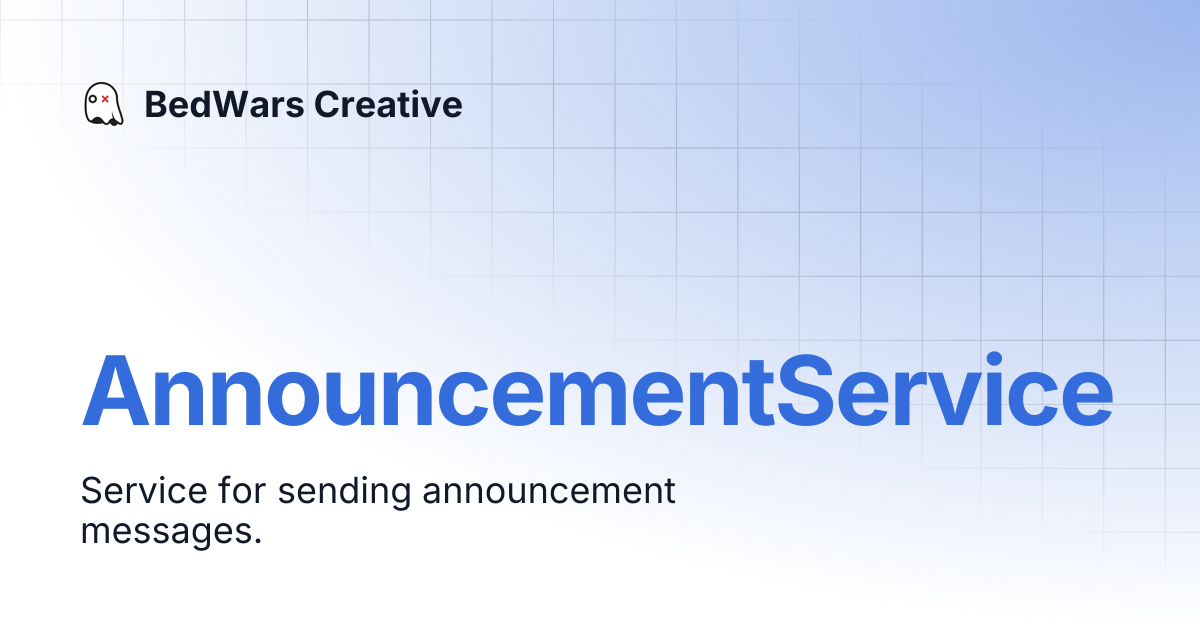 AnnouncementService | BedWars Creative